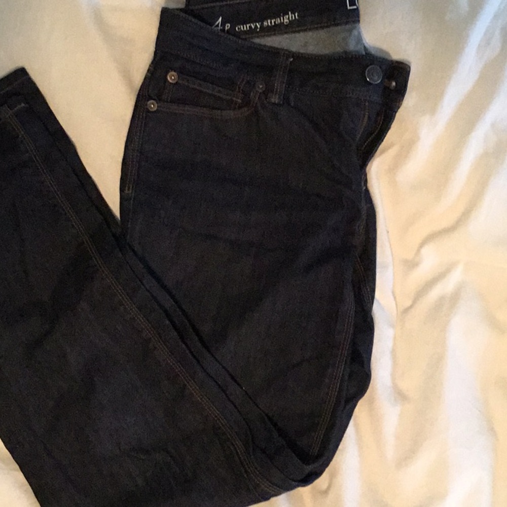 Loft size 4P curvy straight jeans